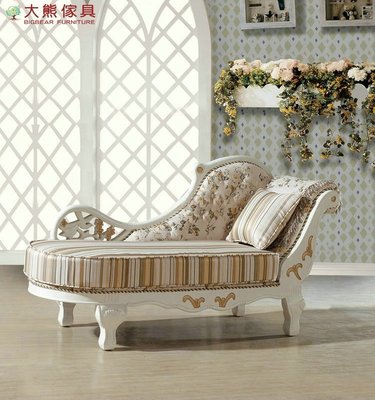 【大熊傢俱】A11A 玫瑰系列 新古典 歐式沙發 布藝貴妃 躺椅 法式沙發 貴妃椅 左貴妃