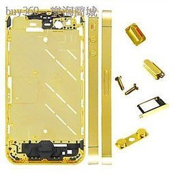 iPhone4/4s 原廠中框 電鍍加工 金色中板 附卡托 開關鍵 音量鍵 靜音鍵 螺絲 全套 可配本賣場的 電鍍