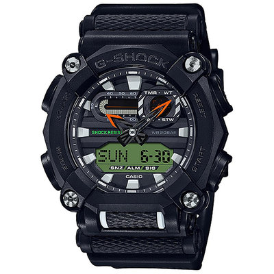 CASIO 卡西歐 G-SHOCK 時尚工業風雙顯手錶 母親節 禮物(GA-900E-1A3)