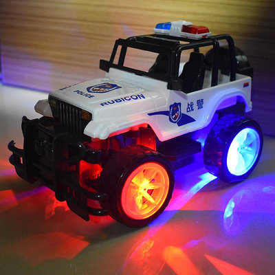 溜溜遙控車越野車警車玩具漂移遙控汽車燈光音樂充電動兒童女男孩賽車