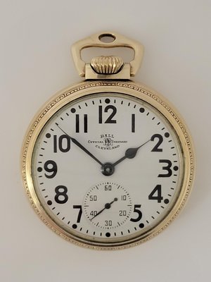 1951 年份 51mm Ball 999B 21石 6方位調整鐵路級懷錶