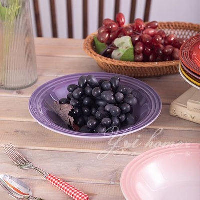 【米顏】 le creuset酷彩意面碗盤子水果沙拉料理碗北歐陶瓷家用餐具25cm