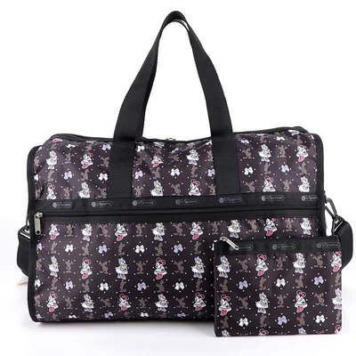 小Z代購#Lesportsac x Disney 黛西米妮 7185 手提肩背斜背大款旅行包 附收納袋