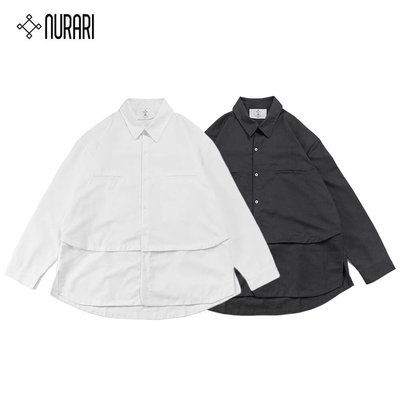[NMR] Nurari 22 A/W H/070 Minimalist Splicing Shirt 簡約剪裁長袖襯衫