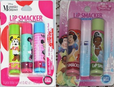 美國 Lip Smacker [ 迪士尼系列護唇膏 ] 米妮 + 公主 兩款合售 全新品