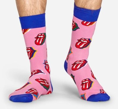 Happy Socks 快樂襪子 x 滾石樂團 ROLLING STONES 粉色大嘴巴 女襪 36~ 40 潮流長襪