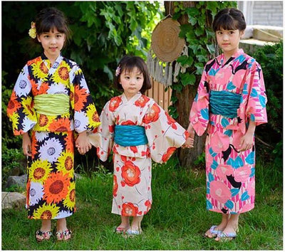 【熱賣精選】日式和服 和服配件 日本兒童和服浴衣女童 傳統款式 純棉質地 溫泉浴衣 新款包郵