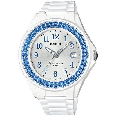 ｛FUAN}台灣卡西歐公司貨專門店 CASIO 閃耀華麗的挑戰時尚腕錶LX-500H-2B 白x水藍 一年保固