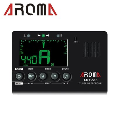 小叮噹的店- 調音器 節拍器 AROMA AMT-560 (附拾音夾) 三合一 定音器