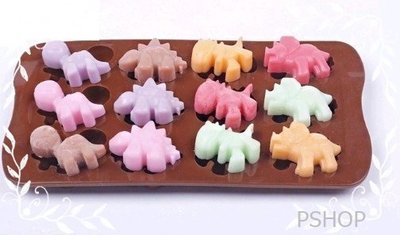 【法法雜貨】M02小恐龍模具 果凍模 巧克力模型 冰塊模型 手工皂模 製冰盒 餅乾模具