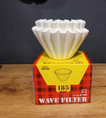 【多塔咖啡】日本製 Kalita 酸素漂白濾紙 185濾杯專用 50張入 盒裝波浪濾紙 蛋糕濾紙 2～4人用