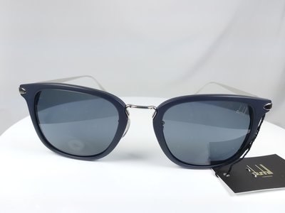 『逢甲眼鏡』dunhill 全新正品 太陽眼鏡 藏藍粗框 深藍鏡面 銀色鏡腳 純鈦材質【SDH043 0V14】