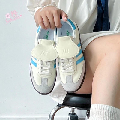 日本代購正品 Adidas originals Samba OG 白藍 小清新 奶油海鹽 男女同款 IG1024