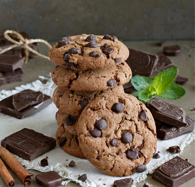新鮮 手工製作 巧克力豆餅乾🍪巧克力豆 手工餅乾180g 12入巧克力餅乾 巧克力豆餅乾 巧克力曲奇 手做餅乾 曲奇餅乾