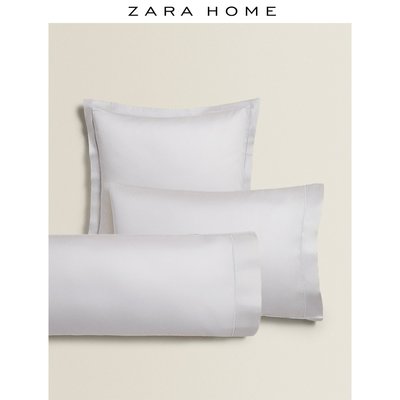 Zara Home 簡約臥室純棉柔軟緞面枕套靠枕套300紗支 40107091802精品 促銷 正品 夏季