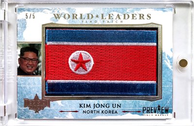 金正恩 2020 Decision World Leaders 限量5張北韓國旗 Patch 卡～