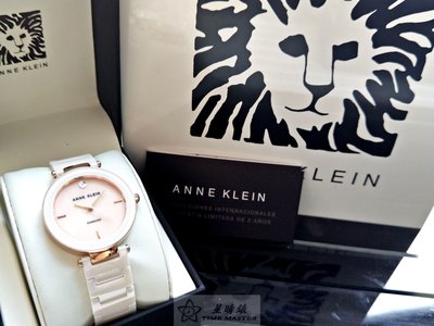 Anne Klein手錶時尚精品錶款，編號:AN00033,玫瑰金色錶面粉紅色陶瓷錶帶款