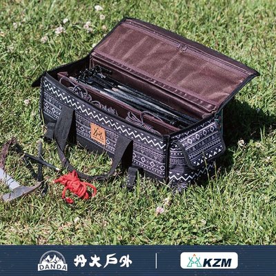 丹大戶外【KAZMI】KZM 彩繪民族風工具收納袋(黑色) K9T3B003 袋子｜工具袋｜裝備袋