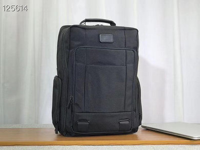 小Z代購#TUMI 黑色 58581D 多夾層時尚後背包 加厚防水尼龍雙肩包 可插行李箱 耐磨 商務 休閒 大容量