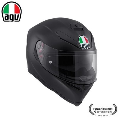【台中富源】 義大利 AGV K5 S 亞洲版 全罩式安全帽 內墨片 內襯全可拆 消光黑