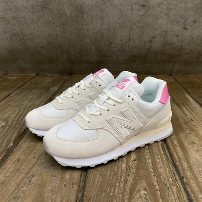 『 SLW 』WL5742BA 女 NEW BALANCE 574系列 麂皮 休閒鞋 粉米色 47