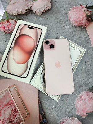 ️拆封新品️🍎 Apple iPhone15 256GB粉紅色🍎6.1吋🔺蘋果原廠保固2025/3/11🔺