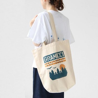 ｜The Dood Life｜GRAMICCI / 山中夕陽山中 Logo 托特包 環保購物袋 有機棉帆布包