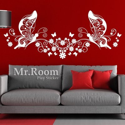 ☆ Mr.Room 空間先生創意 壁貼 蝶舞(FL006)  床頭 防水防曬 耐久性 汽車旅館指定 客製壁貼
