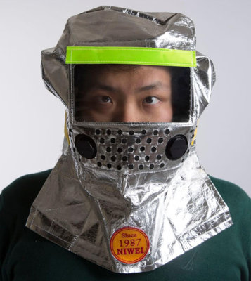 【米勒線上購物】防煙面罩 頭罩 緊急逃生面罩 鋁貼布型 全部防火材質 火場逃生 消防安檢必備裝備