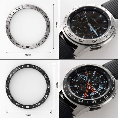 三星Samsung galaxy watch46智能手錶表圈 華為GT2 46mm金屬表圈 保護殼 刻度表圈保護殼金屬