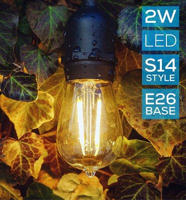 Led E26/27燈泡 2W 2700K 暖色 15顆一盒可防水燈泡