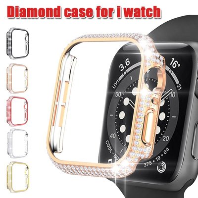 奢華水鑽鑽石保護套女士珠寶盒兼容 Apple watch Series 6 5 4 40mm 44mm i watch