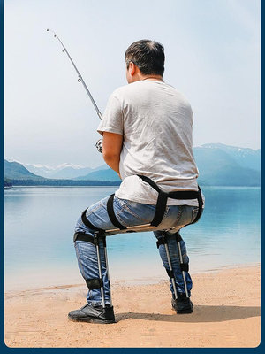 廠家出貨便攜運動型穿戴隱形座椅折疊凳外骨骼佩戴椅子釣魚旅行多功能座椅