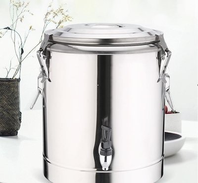 下殺 商用不銹鋼保溫桶雙層飯桶奶茶桶茶水桶豆漿湯桶大容量帶龍頭冷熱