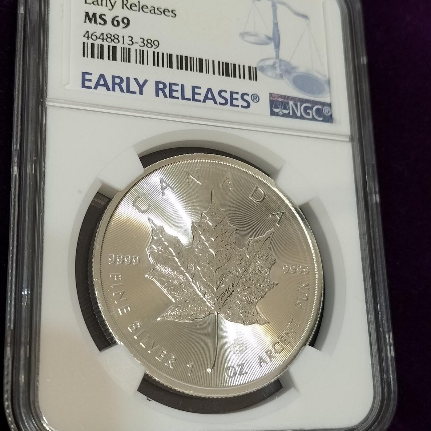 2018 加拿大楓葉1 oz 銀幣NGC MS69 Early Release | Yahoo奇摩拍賣