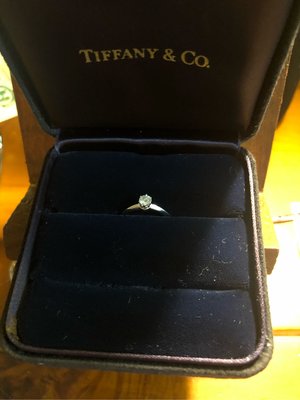 Tiffany&amp;Co 經典六爪鉑金0.21ct G VS1鑽石戒指