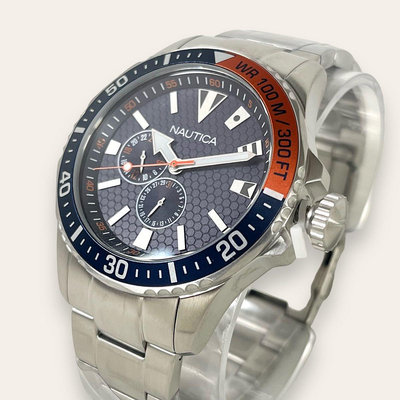 全新 現貨 Nautica Freeboard watch 不鏽鋼錶帶 手錶 賽車 運動 美式 休閒 紳士 騎士 街頭
