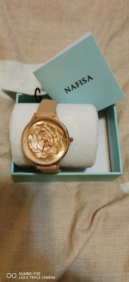 NAFISA 西班牙品牌 玫瑰雕刻女用手錶