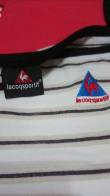 法國人最愛的運動名牌～法國 Le coq sportif 公雞牌 橫條紋細肩帶小背心