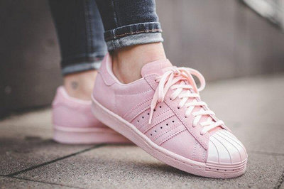 9527 adidas W Superstar 80s Pink 粉紅 麂皮 貝殼頭 金屬 女鞋 CP9946