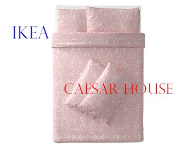 ╭☆凱斯小舖☆╮【IKEA】JÄTTEVALLMO 經典粉紅富貴圖籐雙人被套組.臻品限量特價-寢具絕版免運費