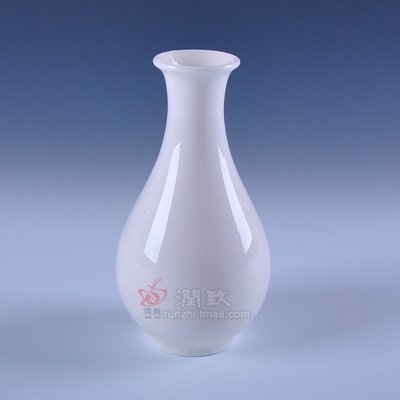 現代簡約白瓷小花瓶客廳家居擺件陶瓷凈水瓶圣水瓶室內供奉花瓶