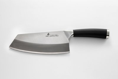 《Zhen 臻》✬日本進口三合鋼✬ 中式菜刀 肉桂刀+ 噴砂 ~ TPR 防滑握柄