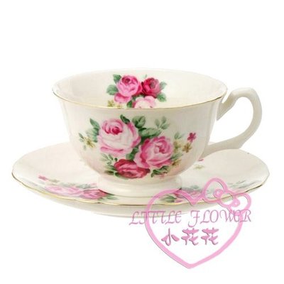 ♥小花花日本精品♥Hello Kitty 日本 玫瑰系列 滿版圖 陶瓷杯盤組 下午茶 喝茶 喝咖啡必備
