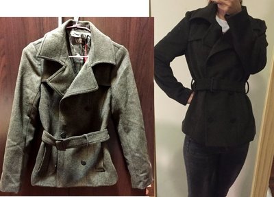 全新 暖和 Veeko lady coat  62%羊毛修身型短大衣  深墨綠 原價7590