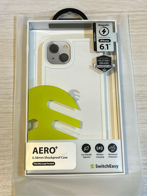 IPhone 13 SwitchEasy AERO Plus 極輕薄防摔手機殼（兼容 MagSafe）-透明白