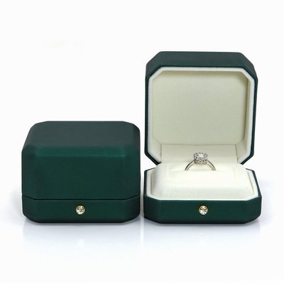 【熱賣精選】珠寶盒 墨綠色八角首飾盒求婚戒指盒胸針盒首飾包裝盒手鐲項鏈珠寶盒子 首飾盒 飾品盒