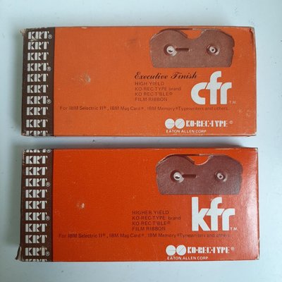 【MarsC】早期Ko-Rec-Type Film Ribbon 3382-0打字機色帶？2個（KRT cfr/kfr）