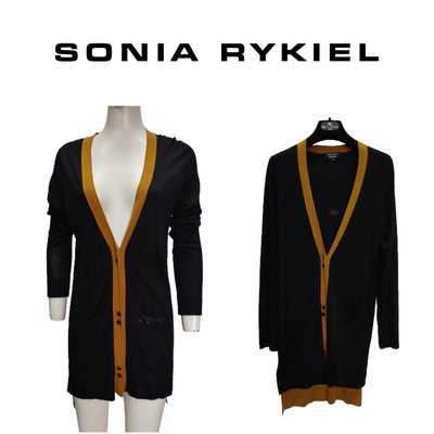 【皮老闆】 二手真品 SONIA RYKIEL 人造絲+喀什米爾 針織衫 中國 製 E982