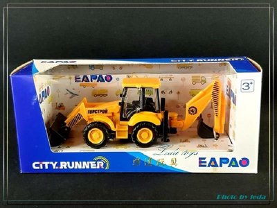 【樂達玩具】EAPAO 易保 CITY RUNNER【二用工程車】工程車 合金車 模型車 迴力車 #1806